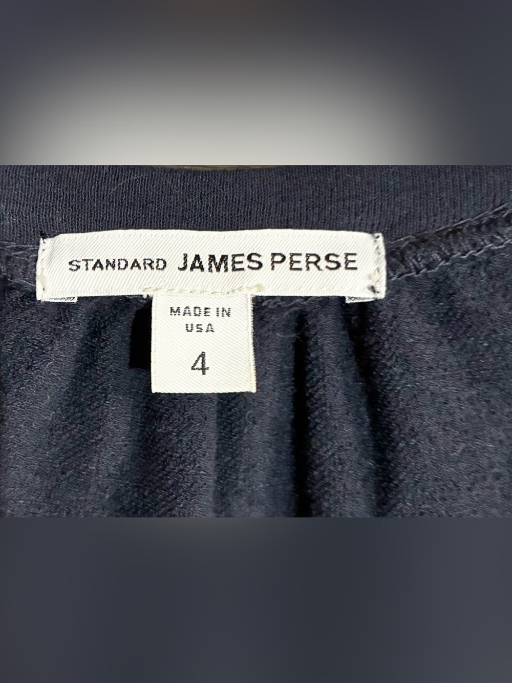 Standard James Perse Mix Media Dress Sz 4 Blue Pockets Minimalist Staple USA - Picture 7 of 11